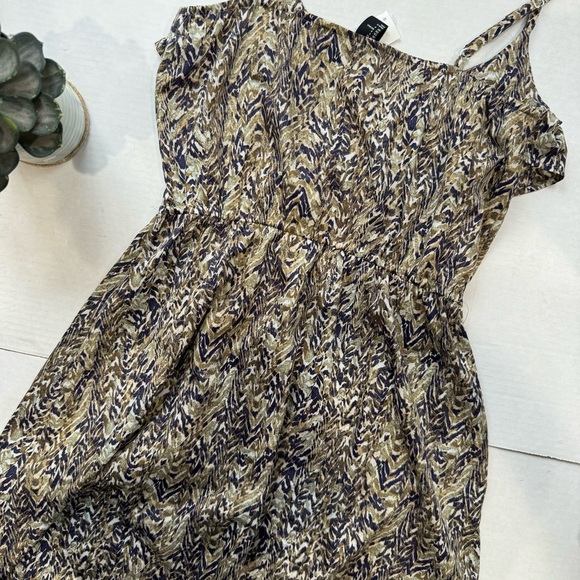 NWT H&M empire waist spaghetti strap ruffle top dress - Picture 5 of 6